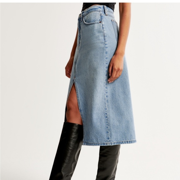 Abercrombie Denim Midi Skirt - Picture 3 of 9